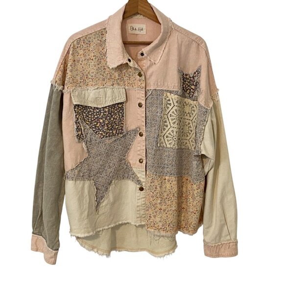 Oli & Hali Multicolor Patchwork Jean Jacket - Picture 1 of 8